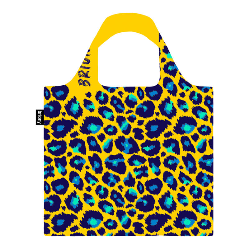 Yellow Leopard Skin Shopping Bag